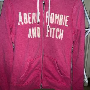 Ambercrombie & Fitch pink zip-up hoodies